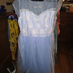 Disney Blue and White Floral Kids Dress